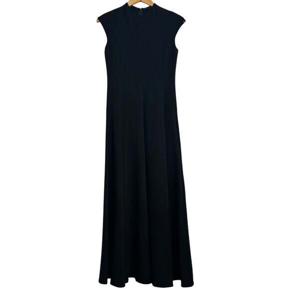 The Row Erscher Cady Maxi Dress size 0 Black Cap Sleeve Pockets - Picture 13 of 13